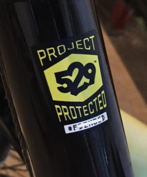 Project 529 Shield Decal on a bicycle